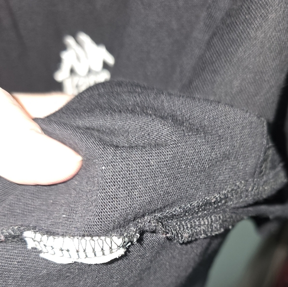 KAPPA Authentic APUA Black & White Logo Cropped Boxy Tee Shirt Top Women's M - Picture 11 of 11